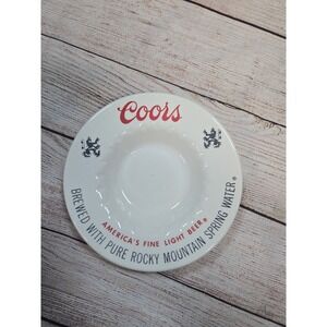 Vintage Coors Brewing Company 6" Ceramic Round Ash Tray Beer Advertising Ashtray